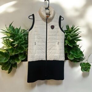 Golf collection. Elegant Black and White Puffer Vest
